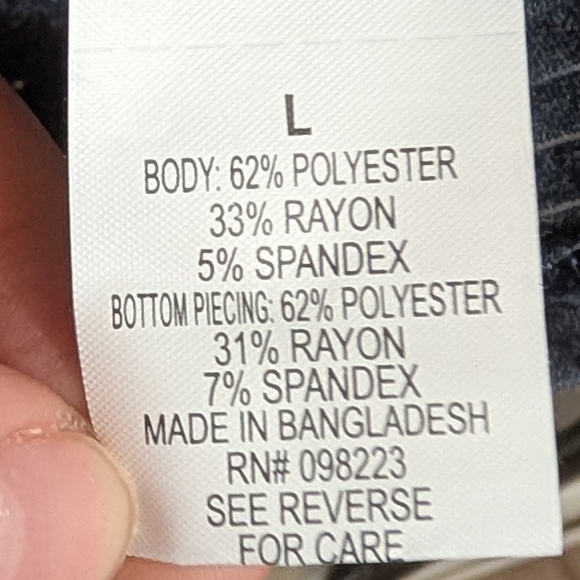 BCG Women’s Colorblock Long Sleeve Activewear Top - Navy & Grey - Size L - Picture 5 of 5